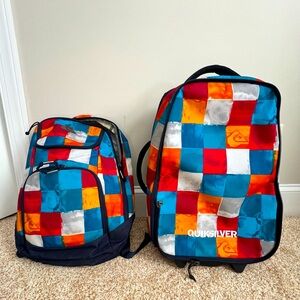 Quiksilver suitcase with matching backpack!